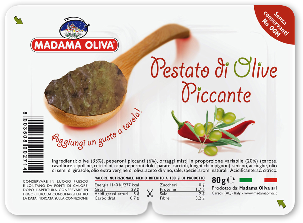 Тапенада из оливок и острого перца «Madama Oliva»