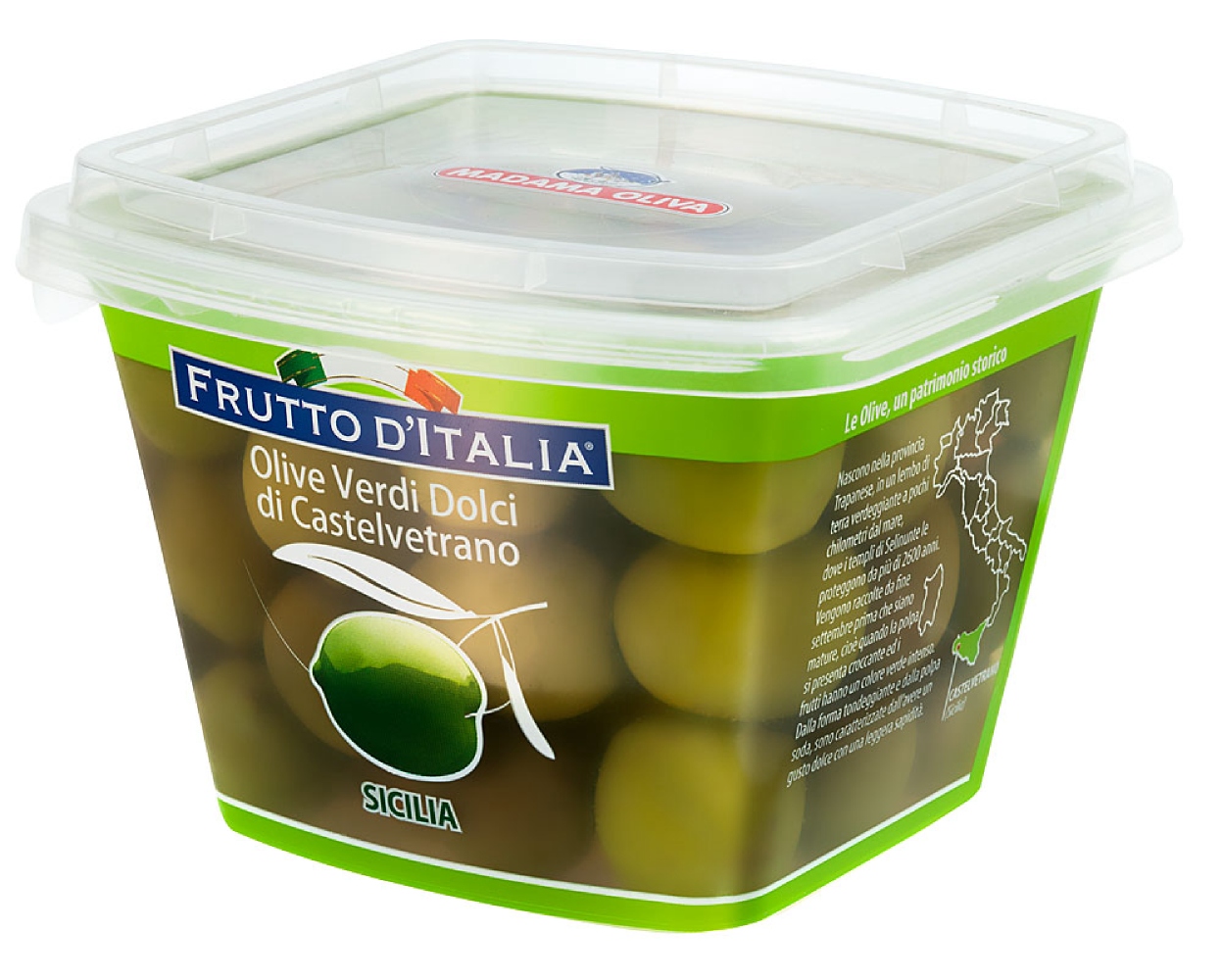 Зеленые сладкие оливки «Madama Oliva» CASTELVETRANO 